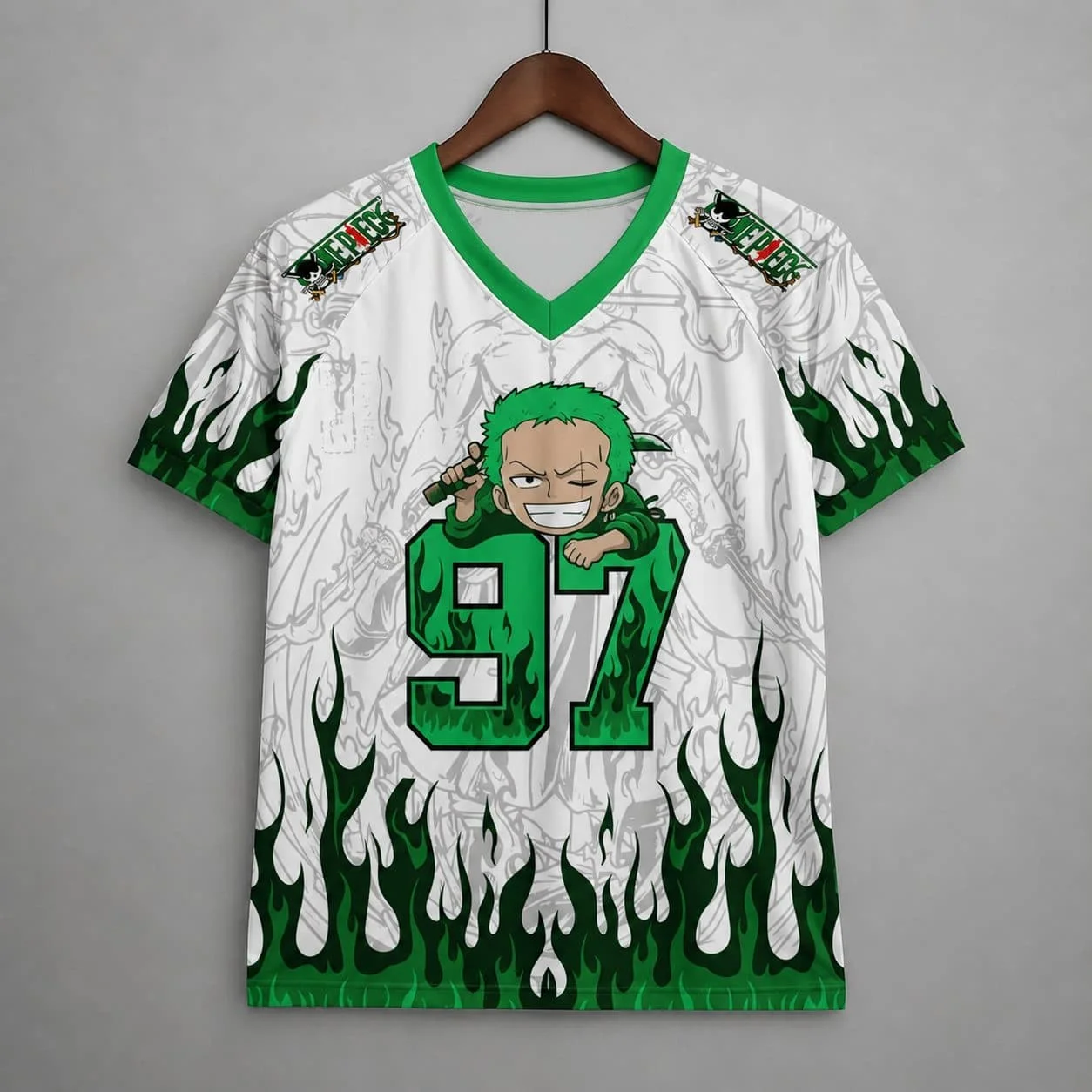 OnePiece Anime Collection Jersey Strohhut Crew Charakter Mesh Atmungsaktives Sport-Freizeit-T-Shirt für Erwachsene/Kinder Familien-Set – Detail 13