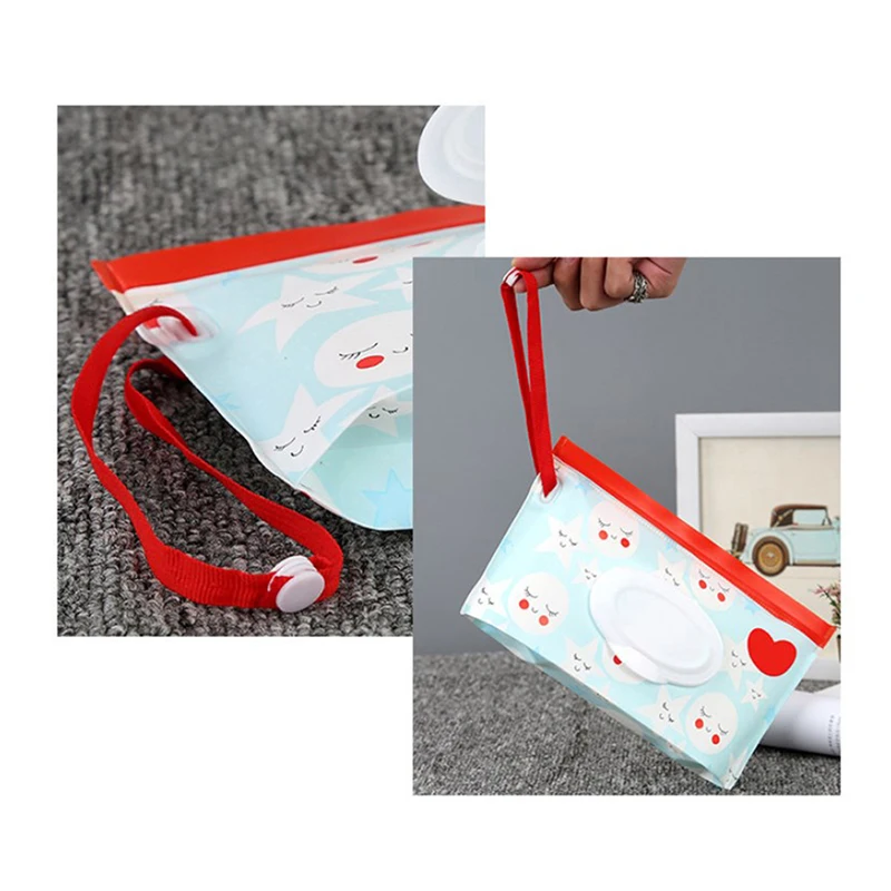 1pc Baby Wet Wipe Pouch Wipes Holder Case Flip Cover Reusable Refillable Wet Wipe Bag Outdoor Useful Tissue Box