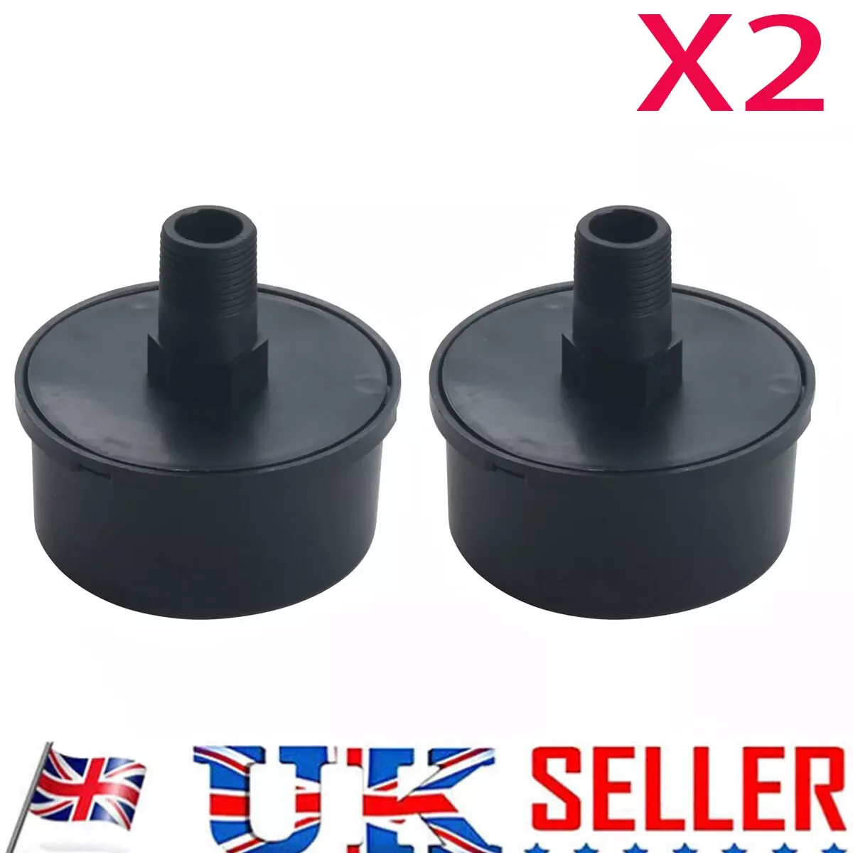 2pc Air Compressor Intake Filter 15mm Muffler Male Thread Noise Reduction Automobiles Parts Accessories