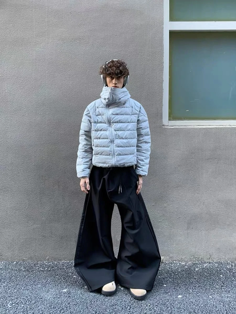 معطف رجالي من American Sle Commuter خفيف الوزن من القطن Jaet للشتاء الدافئ كاجوال متعدد الاستخدامات بياقة واقفة ملابس خارجية من القطن