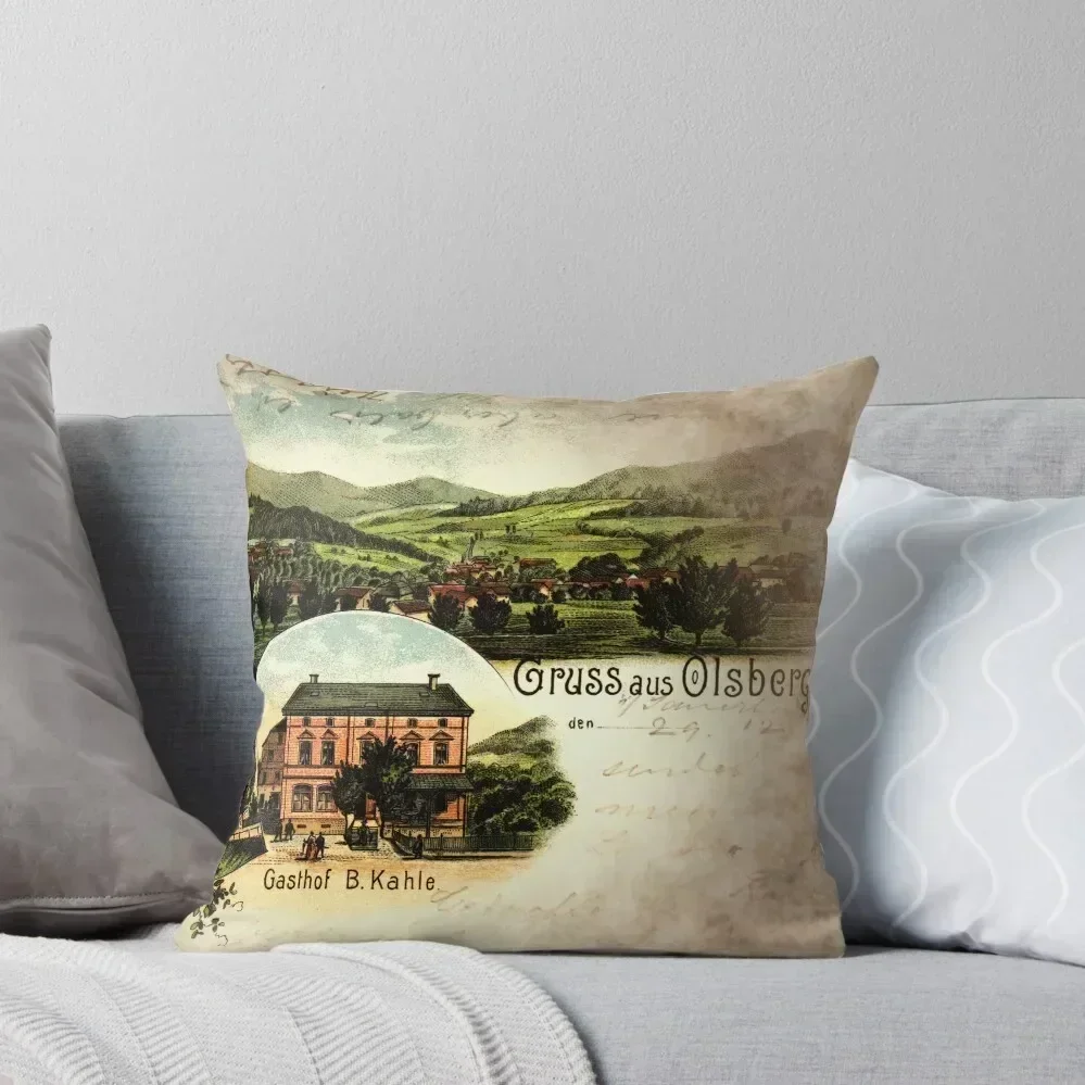 

Greetings from Olsberg 1898 Throw Pillow Decorative Sofa Cushions Anime sleeping pillows pillow