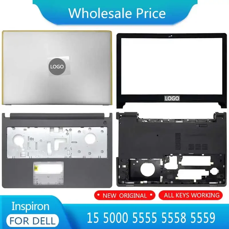 

New For Dell Inspiron 15 5000 5555 5558 5559 Laptop LCD Back Cover Front Bezel Upper Palmrest Bottom Base Case Keyboard Hinges