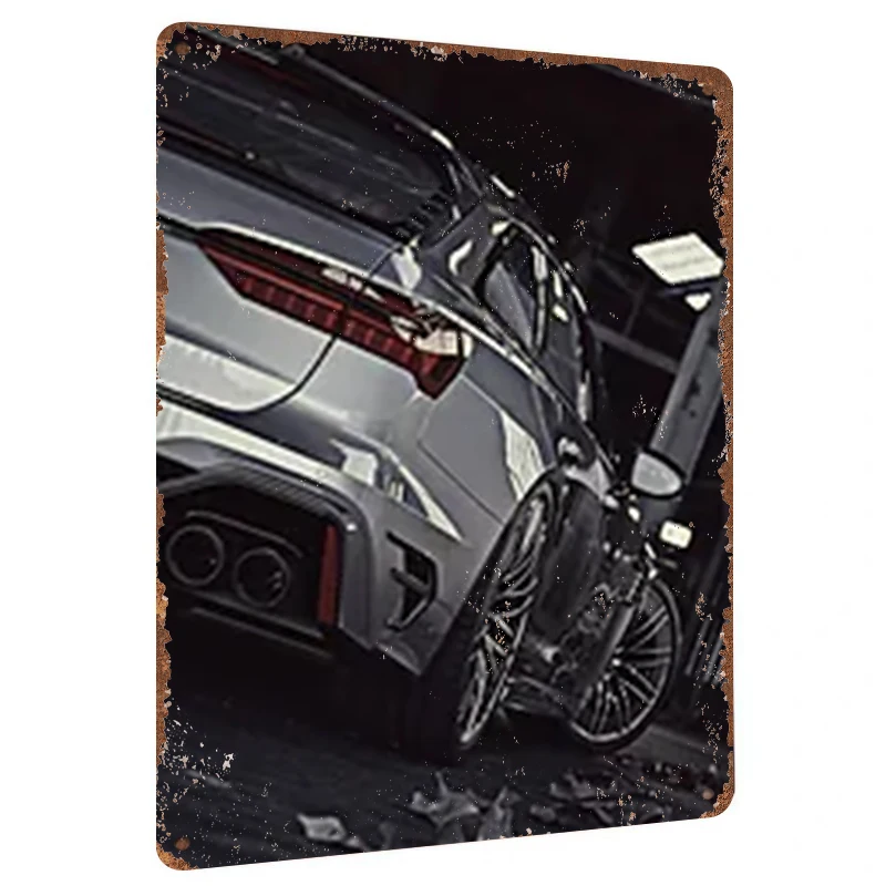 Custom Car Rear View Metal Wall Art Modern Home Decor Living Room Bedroom Art Hanging