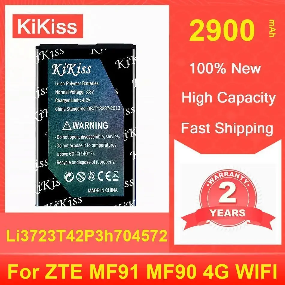 

Аккумулятор Kikiss 2900 мАч Li3723t42p3h704572 для ZTE MF91 MF90 4G WIFI