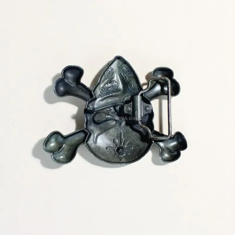 مشبك حزام جمجمة غربي سهل التركيب مصنوع من المعدن القوي للحفلات