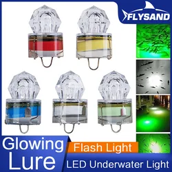 FLYSAND LED Fishing Lamp Underwater Diamond Shape Flash Light Attracting Squid Fishing Lure Tackle Fishing Tools