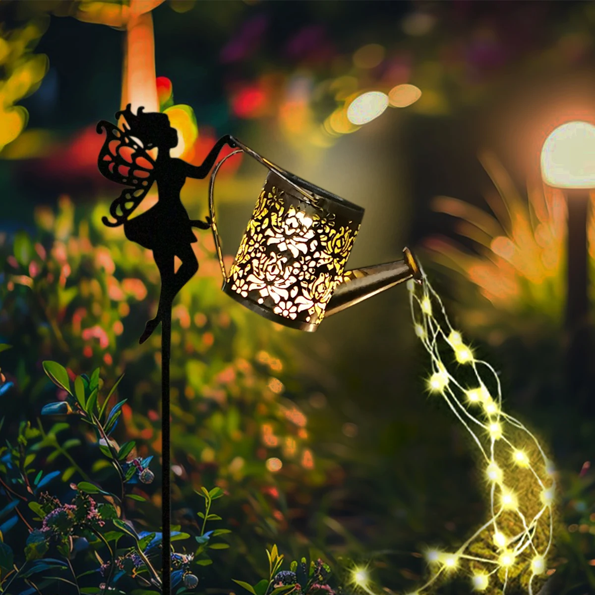 Solar Watering Can Light With - огляд і ціна Solar Fairy String