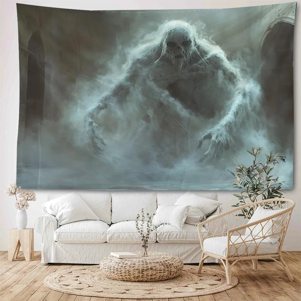 

Hell Messenger Terror Ghosts Demons Demons Halloween Party Background Decoration Tapestry