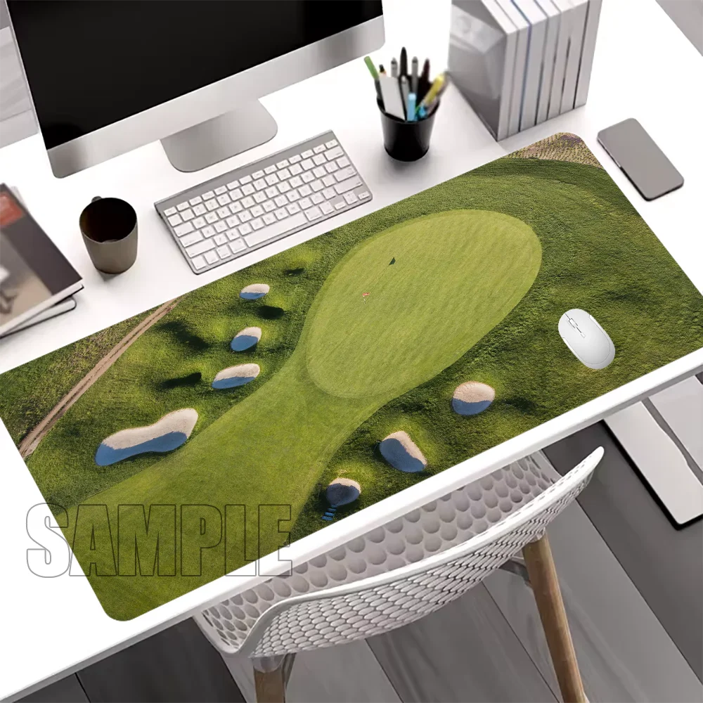 XXL Green Golf Course Mouse Pad Non-slip Rubber Base 30x60 Mat Large Desk Mats Washable Pads for Gaming & Office Room Decoration
