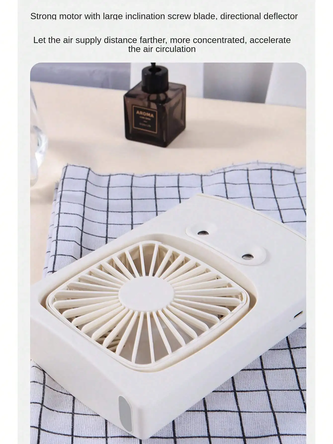 Новый настольный вентилятор-увлажнитель «два в одном», трехскоростная регулировка ветра, распыление с двойными отверстиями, увлажнение и подача воздуха для охлаждения