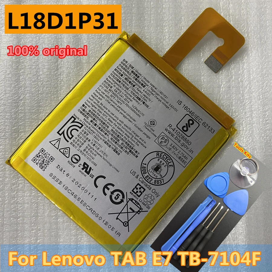 

Original New High Quality Battery for Lenovo TAB E7 TB-7104F L18D1P31 2750mAh Mobile Phone
