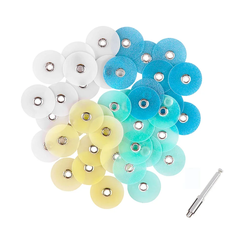 WELLCK Dental Polishing Discs Gross Reduction Contouring Mandrel Consumables Stripes Dental Materials Teeth Whitening