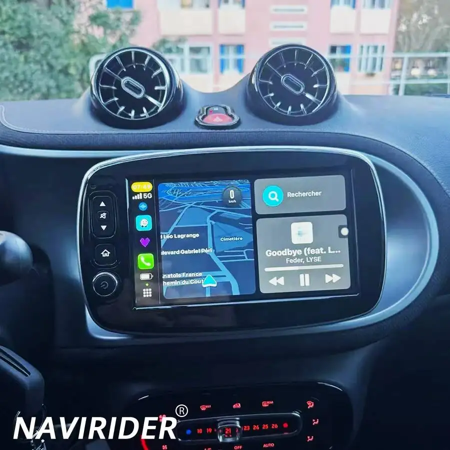 

8-дюймовый автомобильный радиоприемник для Mercedes Benz Smart 453 Fortwo 2014-2020, мультимедийный проигрыватель с CarPlay, GPS-навигацией, DSP, Bluetooth, Wi-Fi, головное устройство