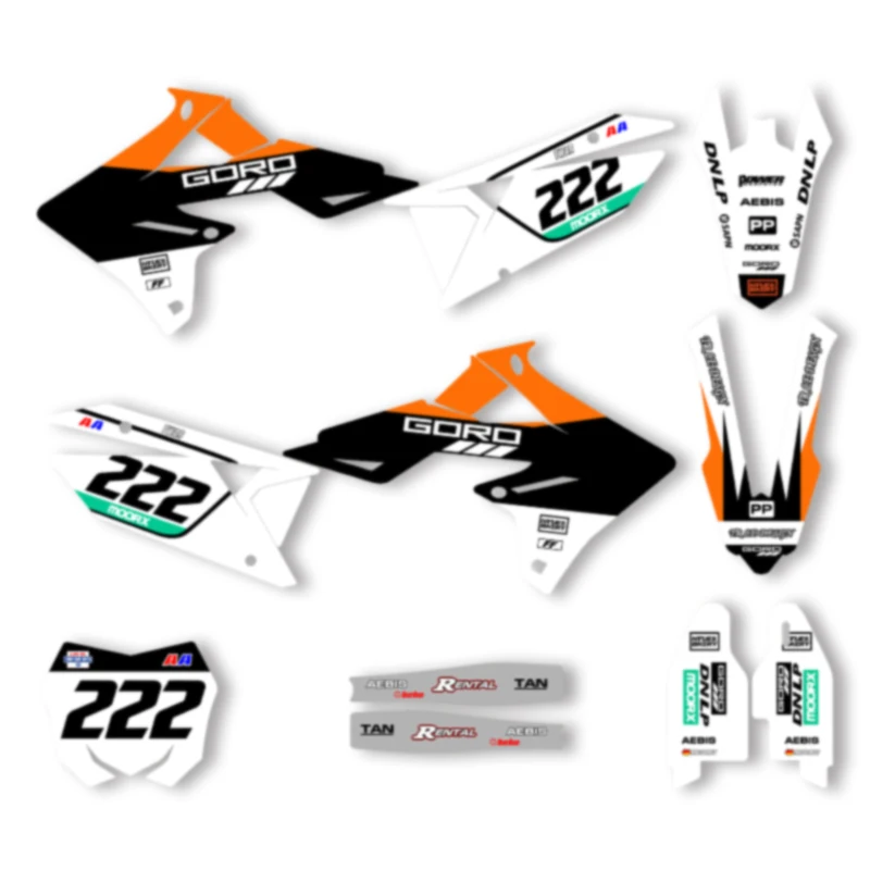 

DSMTECH MOTO Custom Team Motorcycle Graphics Background Decal Stickers Kit For SUZUKI RMZ450 2018 2019 2020 19-22 RMZ 250 004
