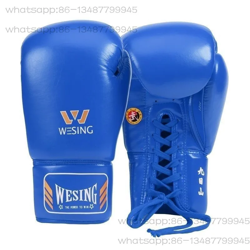 Professional Competition Microfiber Tether Gloves Muay Thai Sanda Fighting Gloves Adult Boxing Gloves