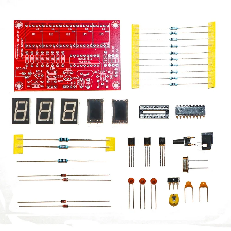 2 팩 1Hz-50MHz 수정 발진기 테스터 주파수 카운터 LED 디스플레이 모듈, 5 자리 Cymometer DIY 키트, USB/DC 5-12V 전원