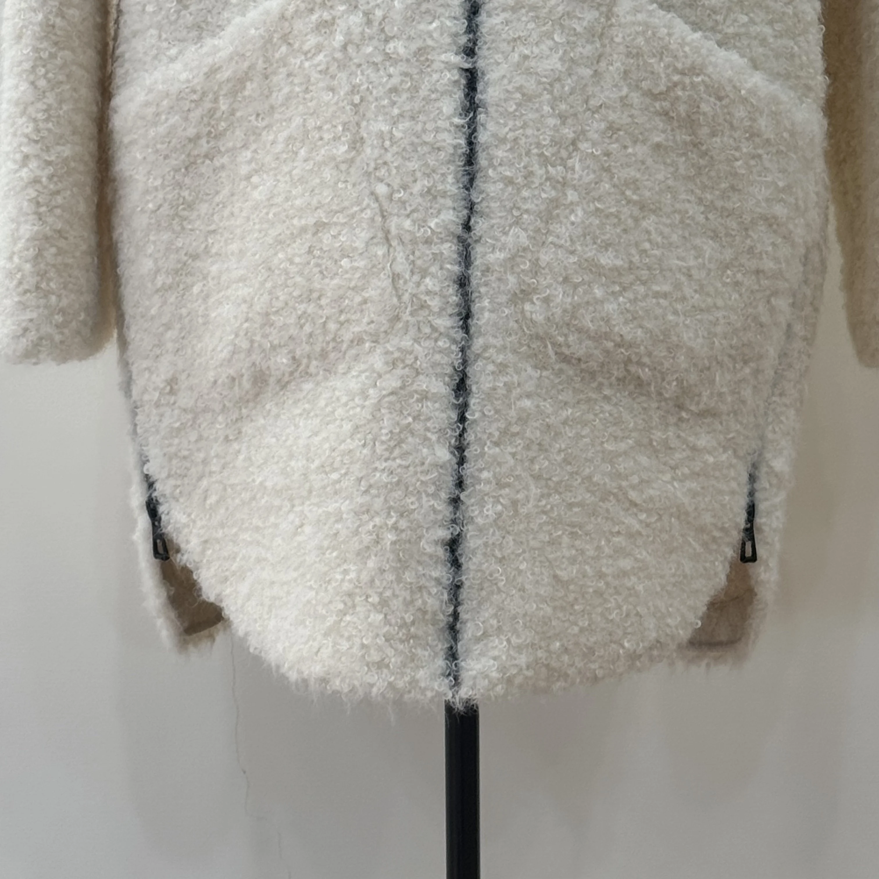 Bo cui ฤดูใบไม้ร่วงและฤดูหนาวเรียบง่ายสบายๆอเนกประสงค์เสื้อยาวปานกลางมีฮู้ดส่วนเสื้อขนสัตว์เสื้อโค้ทผู้หญิง