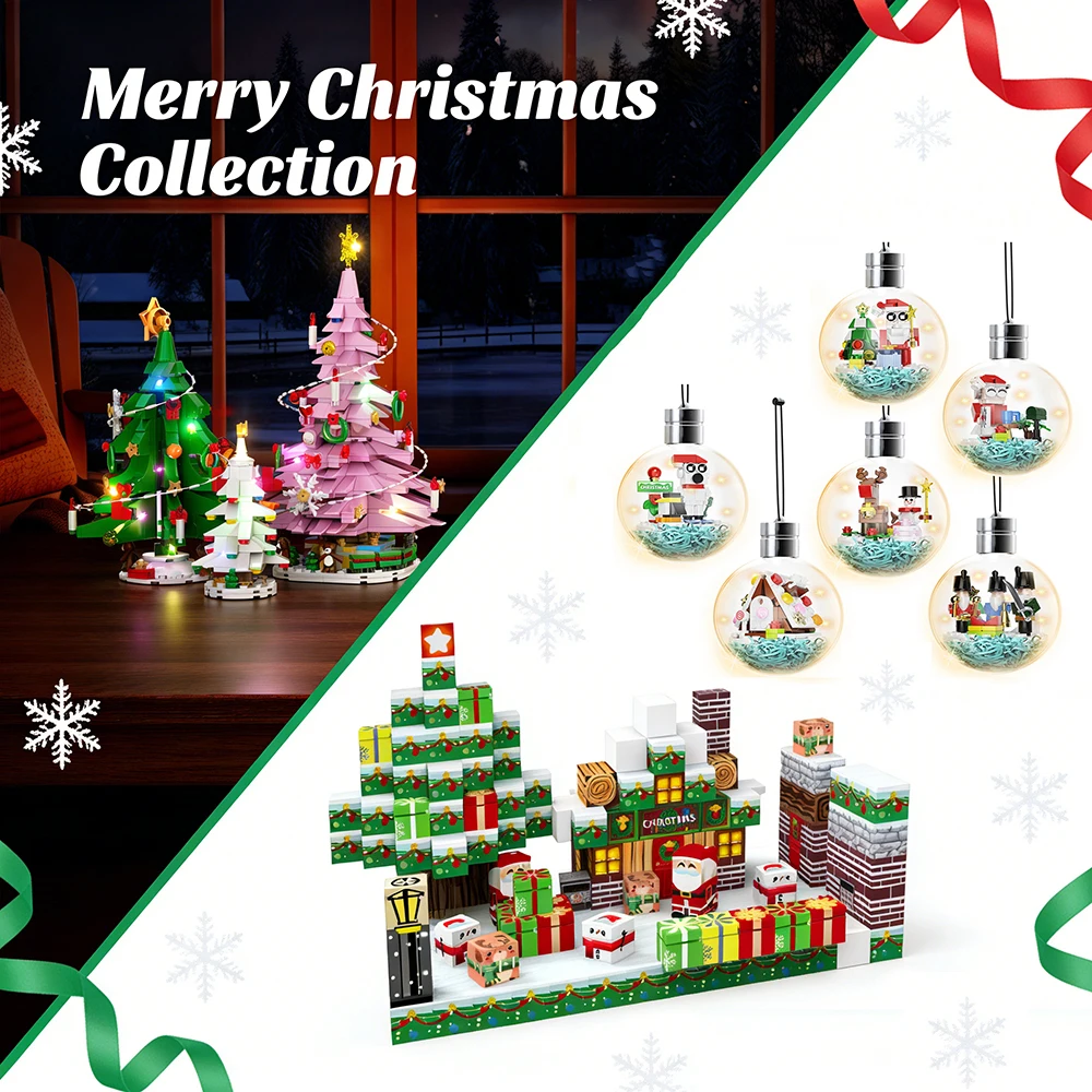 Magnetyczne klocki konstrukcyjne choinka świąteczna z paskiem LED dla dzieci DIY edukacyjne zabawki z klocków na dekoracje świąteczne nowy zestaw prezentowy