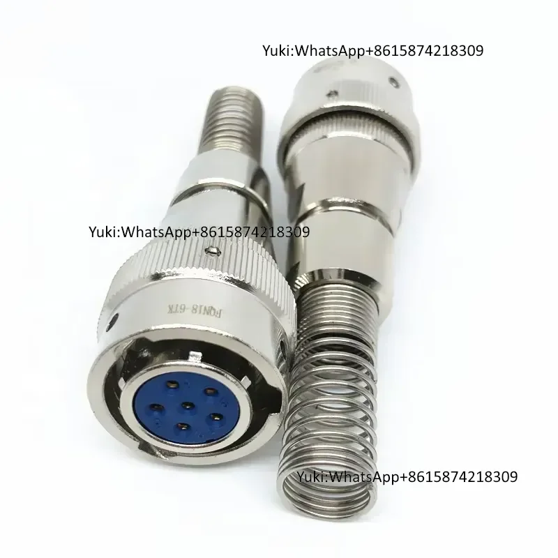 

IP67 Waterproof Circular Connector for Industrial Power, Weipu FQN18 5 Pin 6 Pin Metal Aviation Plug Socket Screw Coupling