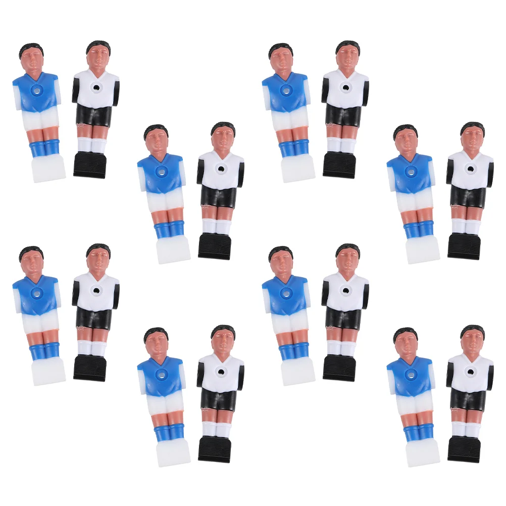 16 Pcs Football Machine Accessories Foosball Athlete Figurines Lovely Players Baby Number Dolls Guys Resin