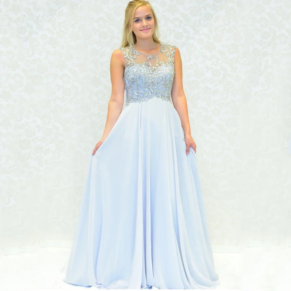Customized Modern Wedding Dresses Elegant A-line Sleeveless Sweep Train Exquisite Applique Illusion Back Design Bridal Gown