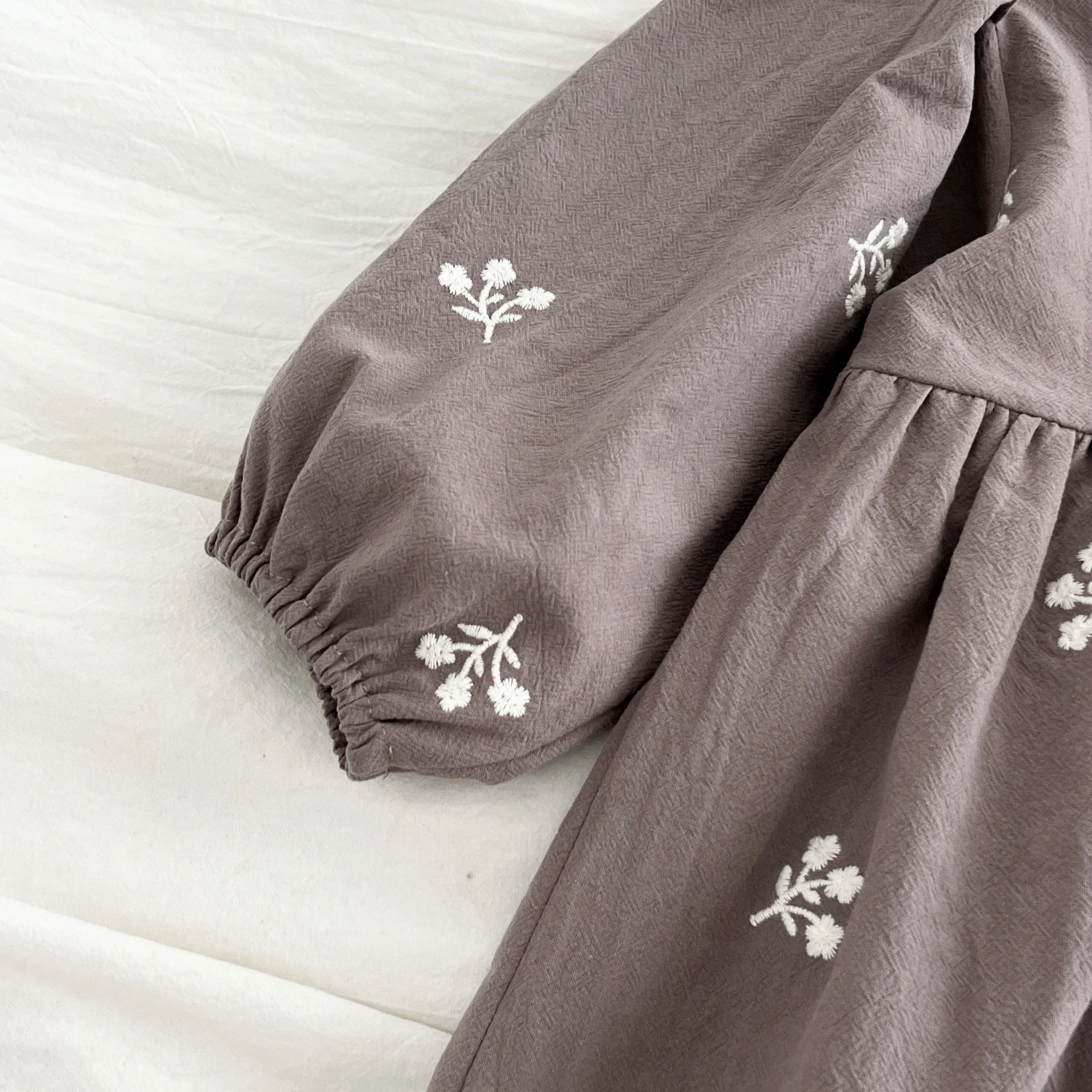 2-7Yrs Casual Neue Blumenmädchenkleider Kinder Mädchen Kleid Floral Kinder Kleidung Herbst Baumwolle Stickerei Baby Mädchen Prinzessin Kleid – Detail 11