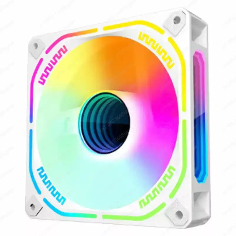 Mirage X Edge 4 Chassis Fan ARGB Shenguang Synchronous 5V3 Pin Front and Back Leaf Mute PWM Temperature Control 12CM