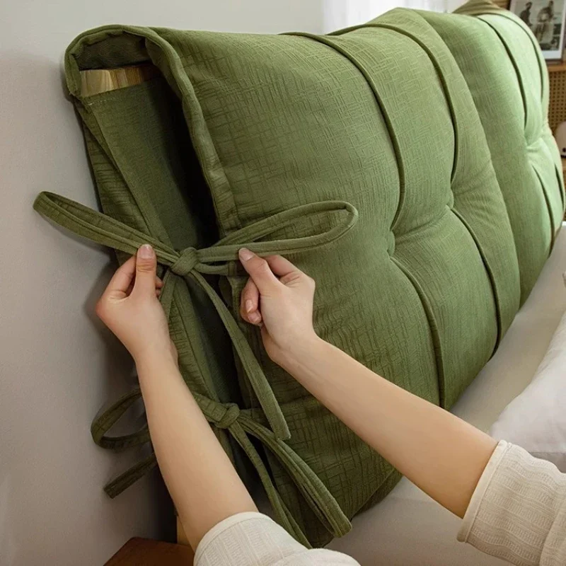 Soft Bed Head Cushion Plush Lounger Headboard Cushions Aesthetic Elegant Ergonomic Cushion Home Bedroom Pad Textile Decoration