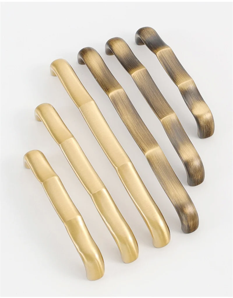Chinese Style Furniture Handles Drawer Wardrobe Door Knobs Brass Kitchen Cabinet Door Handles Bronze Cupboard Closet Knob Diy