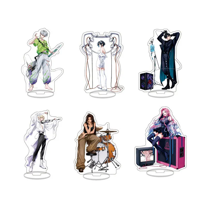 ALIEN STAGE Anime Acrylic Stand Figure Mizi Till Sua Luka Ivan Hyuna Band Theme Desktop Ornament Table Decor Fans Gift Keychain