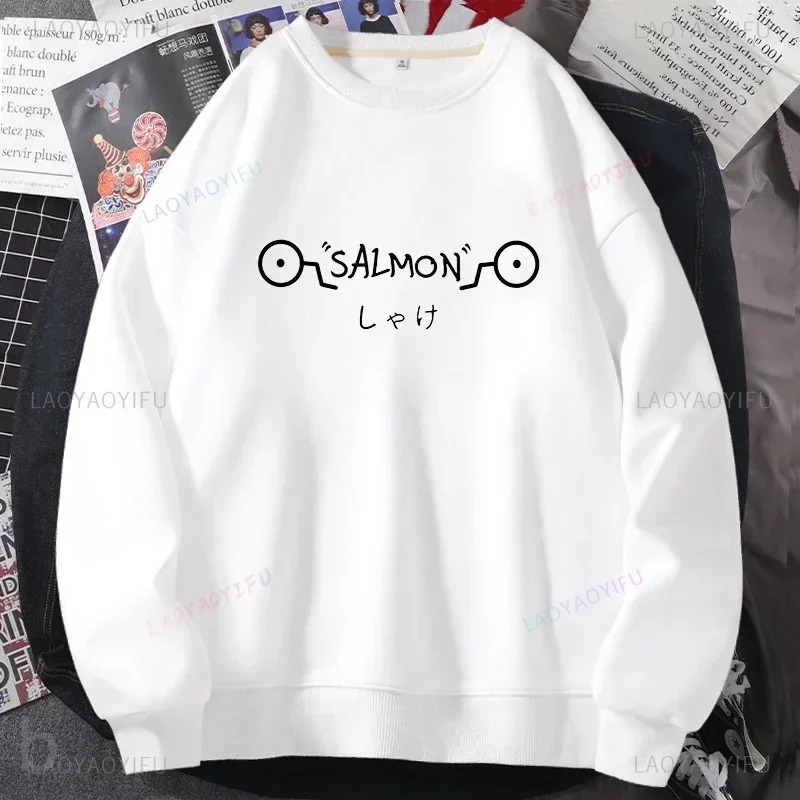 Inumaki T Sweatshirt Women Pullover Kaisen Salmon JJK Hoodies Anime Sweatshirts Harajuku Japanese Streetweoge Jujutsuar