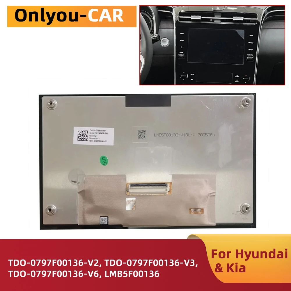 

96160-H8290FHV 96160-H8690FHV 96130AT000 LCD Screen for For KIA RIO Stonic Niro 2020-2023 Seltos 2025 Car GPS Navigation Radio