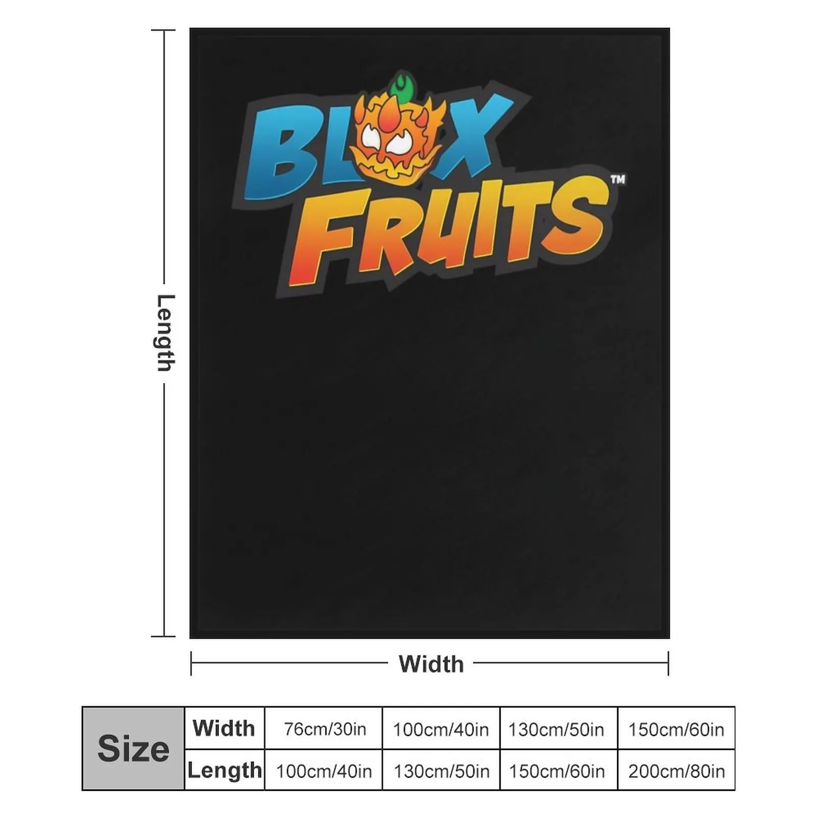 Blox Fruits Merch Blox Fruits Logo Coperta da tiro Letti invernali per bambini Coperte invernali