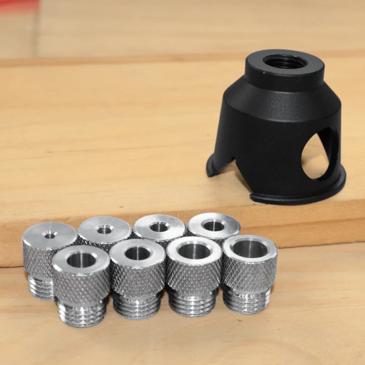 3-10 mm aluminium verticale boorgeleider met 8 stalen bussen - 90 graden positioner voor boren met recht gat