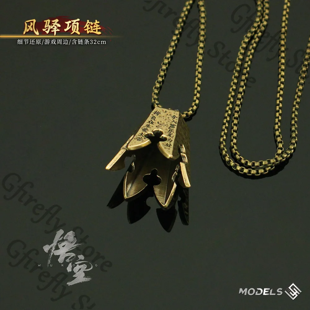 Black Myth: Wukong Pendant Necklace Anime Amulet Game Alloy Decorate Hanging Drop Ambitus Collect Souvenir Gift