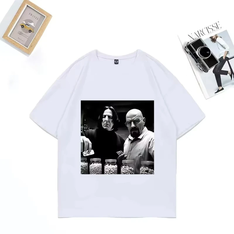 

Funny Walter in Lab Breaking Bad O-Neck T Shirts Men Woman Clothing Hip Hop Streetwear Cotton Short Sleeve Loose Unisex T-shirts