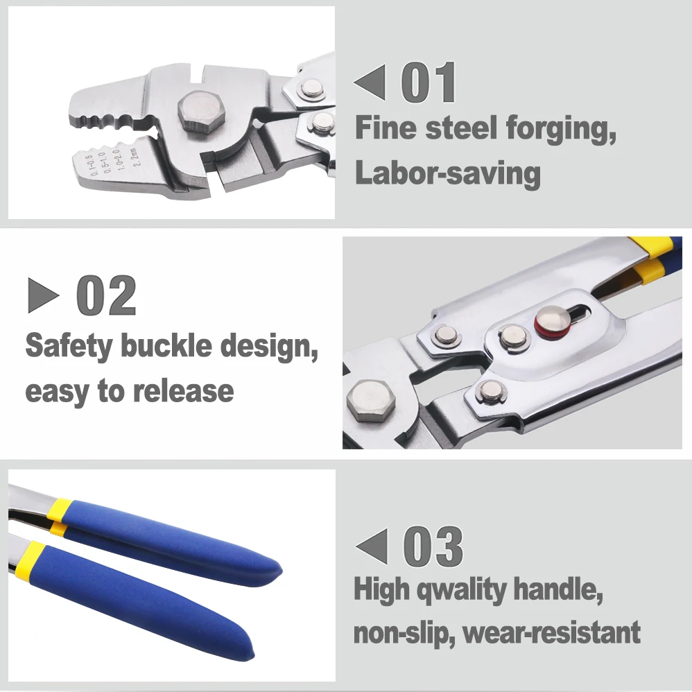 Wire Rope Crimping Fishing Swaging Tool Cable Crimps up to 2.2mm Aluminum Tube Double Barrel Ferrule Loop Sleeve