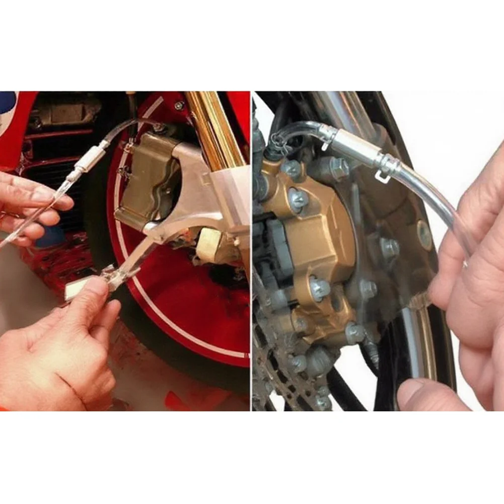 Brake Bleed Tool Kit for Hydraulic Systems with One Way Valve Sucker Pipe Made of Aluminum and PVC for Long Term Use