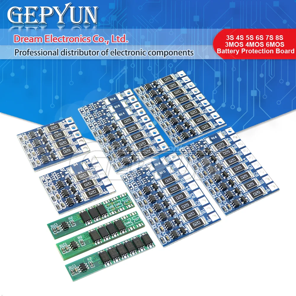 3S 4S 5S 6S 7S 8S 21V 4.2v li-ion balancer board 1S 7.5A 10A 15A 3.7V 18650 li-ion 3 4 6 MOS BMS PCM Battery Protection Board