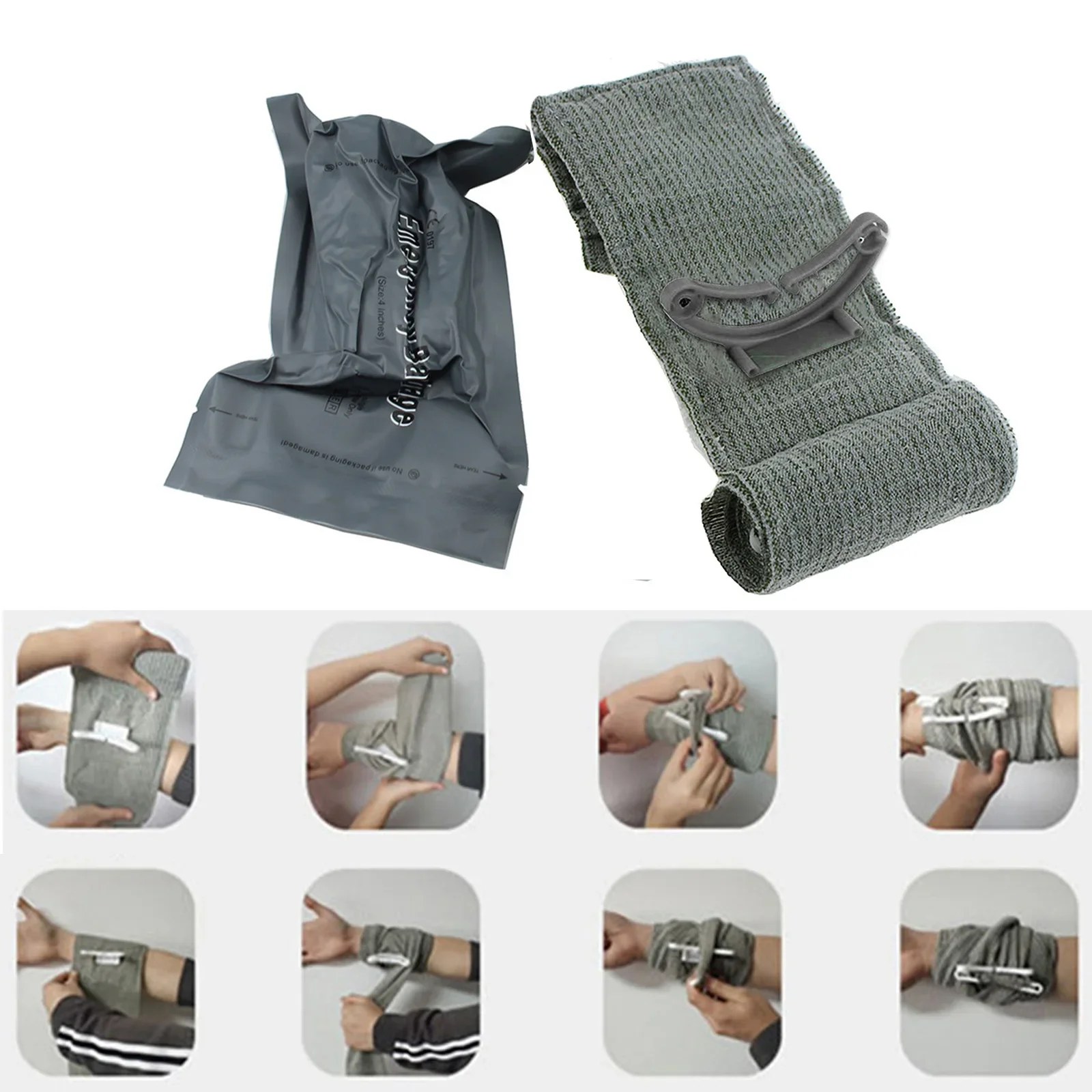 4/6in Israeli Bandage Wound Dressing Emergency Israel Bandage Combat Compression Tactical First Aid IFAK Trauma Military Medical