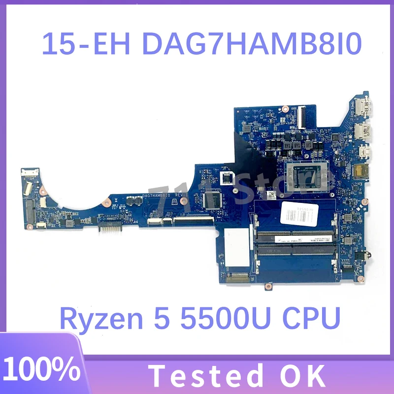 

DAG7HAMB8I0 с процессором Ryzen 5 5500U, Высококачественная материнская плата для ноутбука HP Pavilion 15-EH 15Z-EH TPN-Q246, материнская плата 100% протестирована