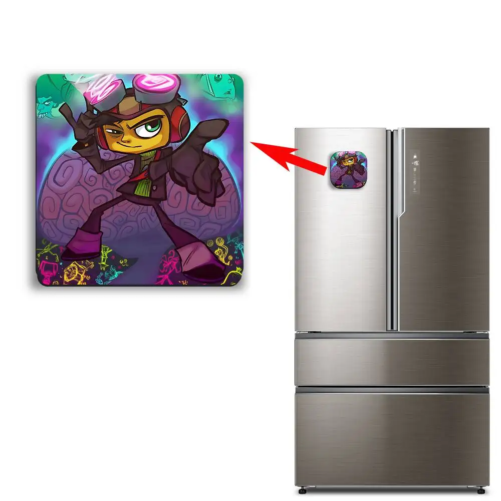 Retro style game Psychonauts Magnetic Fridge Magnets - No Falling Off, Fit for Refrigerators, All Metal Surfaces,Home Decor