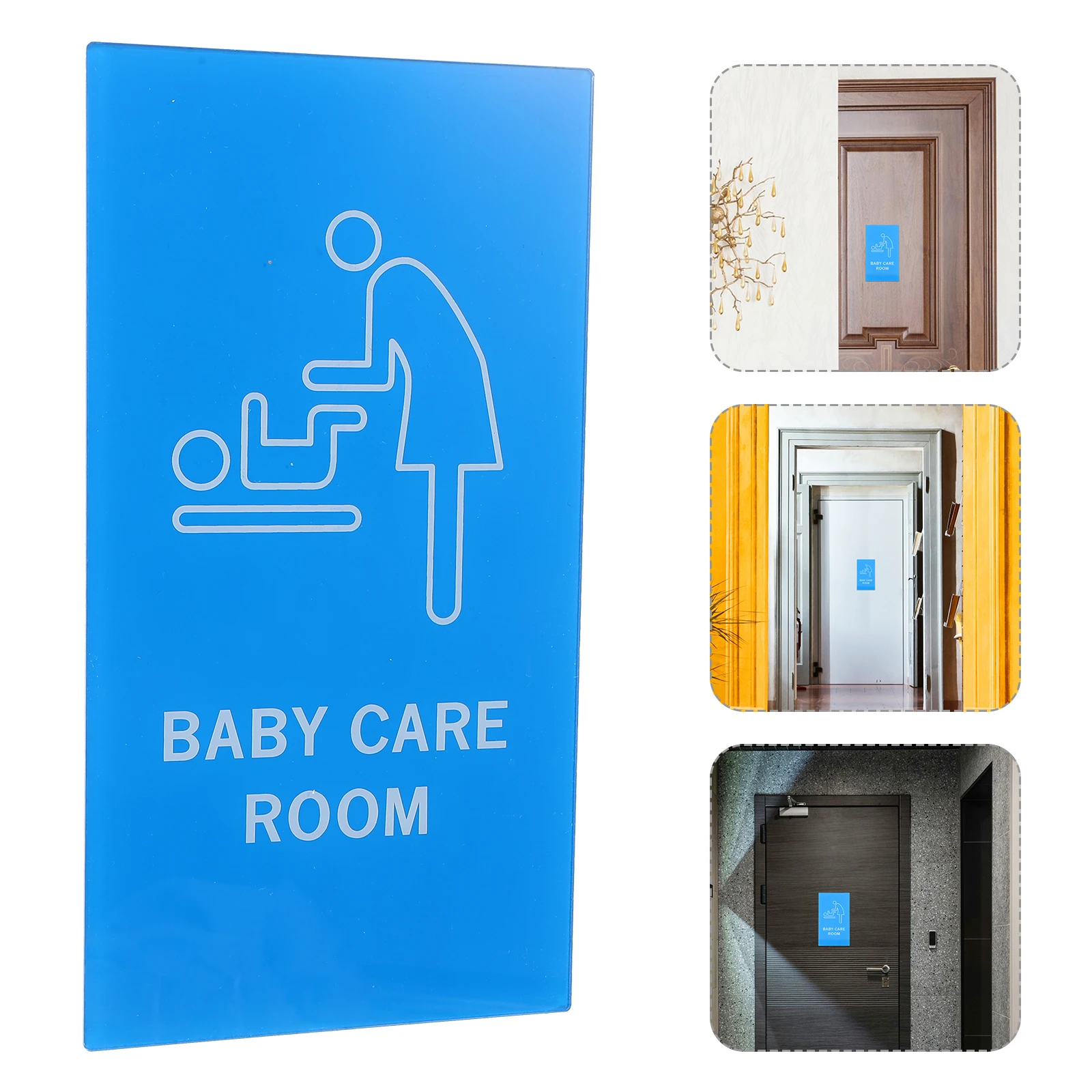 

Baby Changing Area Sign Diaper Newborn Restroom Sign for Mom Adhesive Toilet Identification Signboard Bathroom Hotel