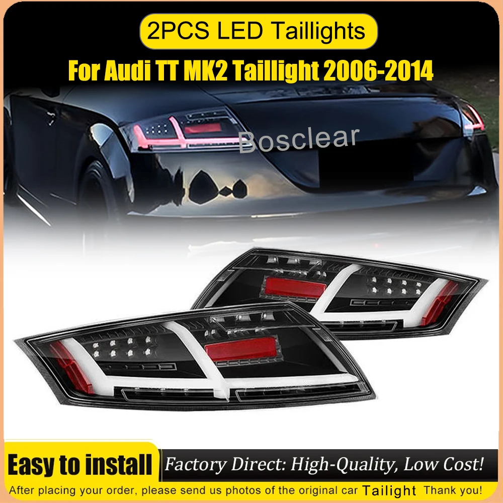 

Car Taillight Styling FOR Audi TT 2006 2007 -2012 Tail Light DRL Rear Lamp Upgrade Dynamic LED A Pair of Auto Tools Accessories