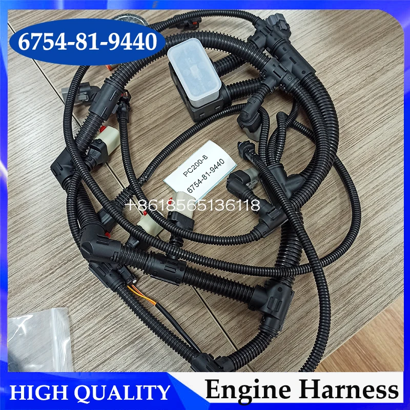 

6754-81-9440 6D107 Engine Wiring Harness 6754819440 For PC200-8 PC200LC8 PC220LC-8 PC228US-8 Excavator Accessories