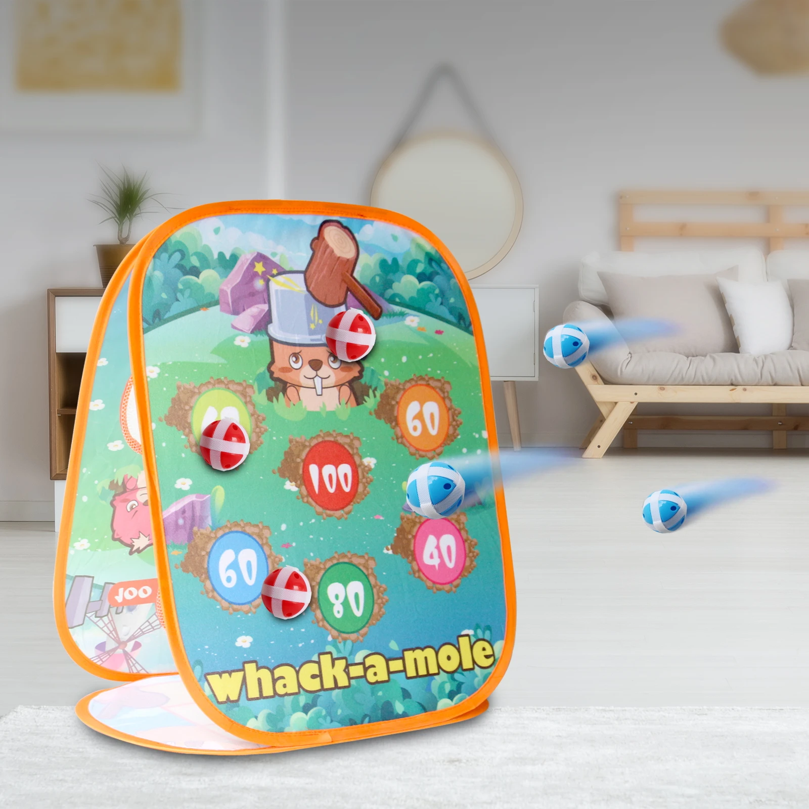 Gra 3 w 1: rzucanie workami, bramka do piłki nożnej, rzucanie dyskami, zabawa dla dzieci, idealna na spotkania rodzinne i do ogrodu.