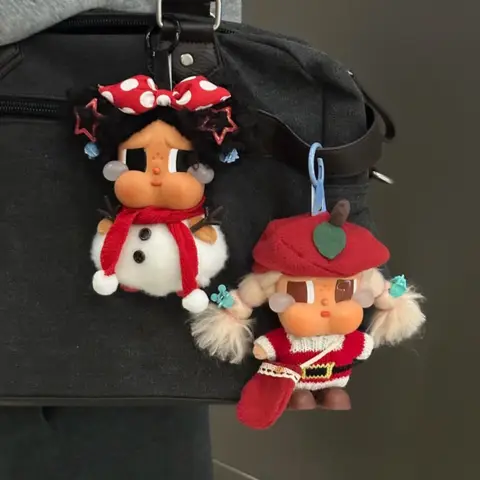 For Crybaby Vacation Mode On Doll Christmas Snowman Cape Hat Set Outfit for Crying baby Doll Christmas Clothing Accessories