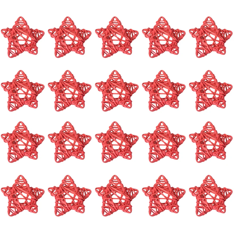 

20Pcs Rattan Stars Decoration DIY Wicker Balls Living Room Kitchen Table Centerpiece Home Decor Festival Layout