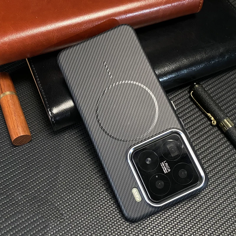

Magnetic Carbon Fiber Texture MagSafe Phone Case forXiaomi Mi 15 15pro 15Ultra 14 Pro Wireless Charging Ultrathin Hard PC Cover