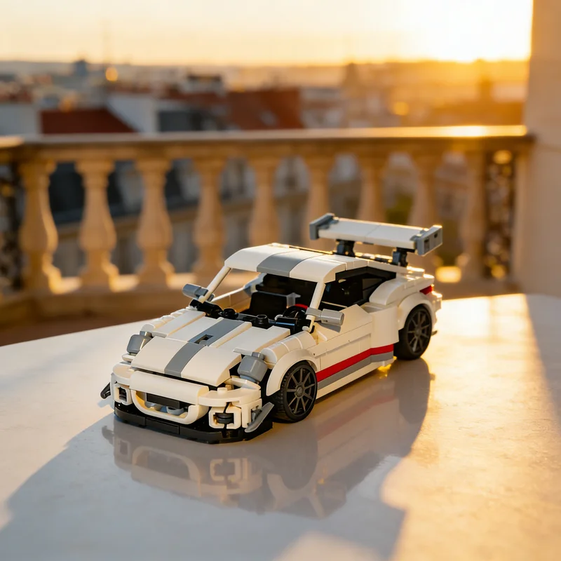 411pcs MOC Porschesd 997 GT3 RS 4.0 City Champions Model Building Blocks Construction Christmas Gifts Display Birthday Idea DIY